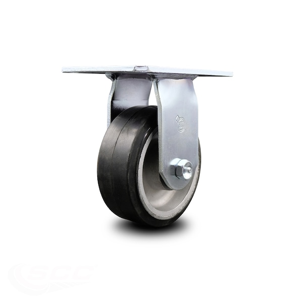 5 Inch Heavy Duty Top Plate Rubber on Aluminum Rigid Caster with Ball Bearing